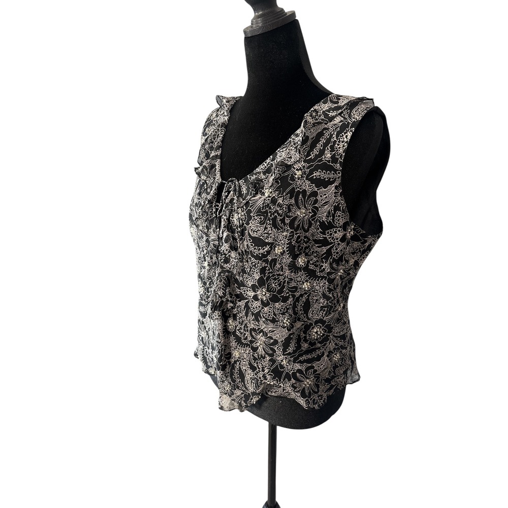 Y2K‎ Vintage Silk Beaded Fairy Top - Picture 2 of 5